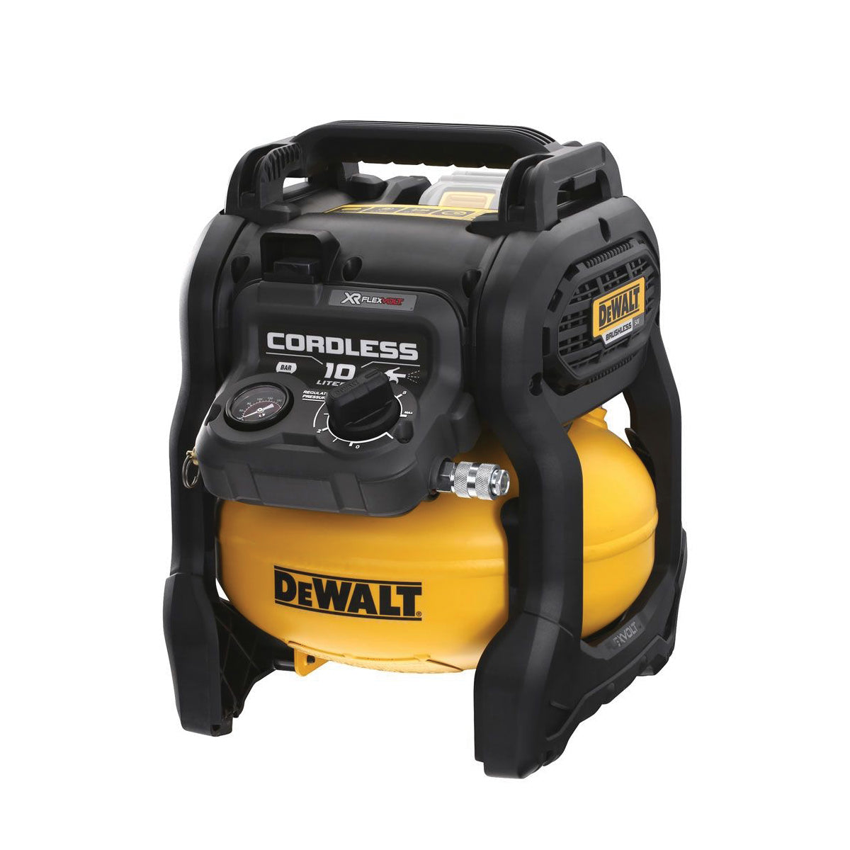 Compresseur XR 54v FLEXVOLT 10 litres (CORPS DE MACHINE - SANS BATTERIES) - DeWALT - DCC1054N-XJ Compresseur XR 54v FLEXVOLT 10 litres (CORPS DE MACHINE - SANS BATTERIES) - DeWALT - DCC1054N-XJ
